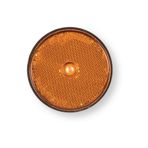 Reflektor rund 60 mm Schraub. gelb